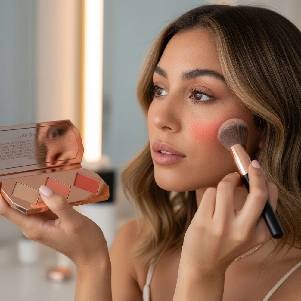 Crystal Charged Cheek Palette in Amber | Radiant Glow Blush + Highlight New